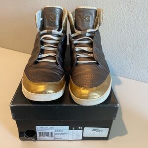 Y-3 Honja High Sneakers Gold Bronze – Men’s 9.5